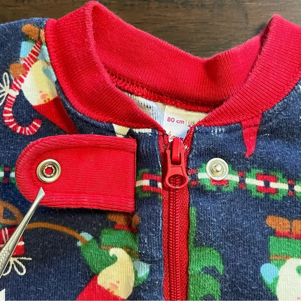 Hanna Andersson Gnome Print Holiday Sleeper Pajamas